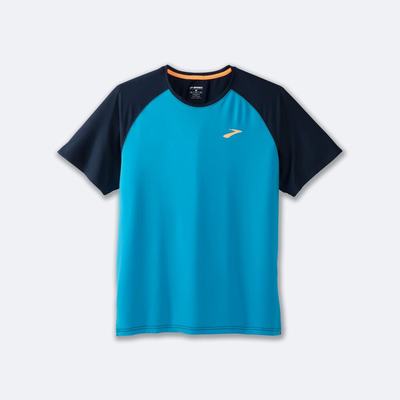 Brooks Atmosphere Short Sleeve 2.0 μπλουζακια ανδρικα μπλε/σκουρο μπλε | GR012763