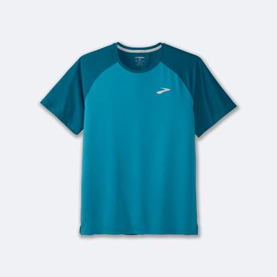 Brooks Atmosphere Short Sleeve 2.0 μπλουζακια ανδρικα μπλε | GR159047