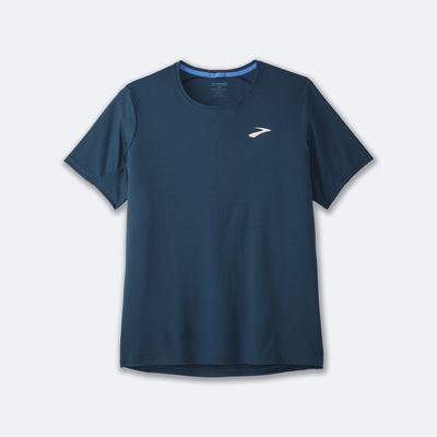 Brooks Atmosphere Short Sleeve μπλουζακια ανδρικα μπλε σκουρο | GR746531