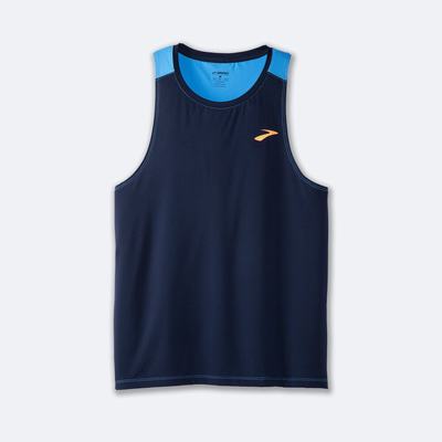 Brooks Atmosphere Singlet 2.0 αμανικα μπλουζακια ανδρικα σκουρο μπλε | GR183697