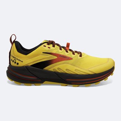 Brooks Cascadia 16 παπουτσια trail running ανδρικα κίτρινα/μαυρα | GR167258