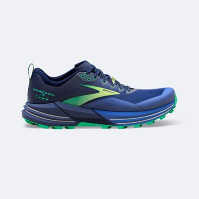 Brooks Cascadia 16 παπουτσια trail running ανδρικα μπλε/πρασινο | GR543281