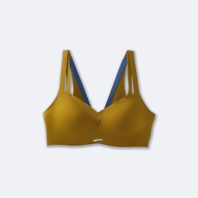 Brooks Dare strappy Run Bra αθλητικα σουτιεν γυναικεια Ελιά/μπλε γκρι | GR390576