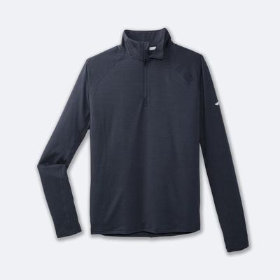 Brooks Dash 1/2 Zip μπουφαν ανδρικα βαθυ γκρι | GR082594