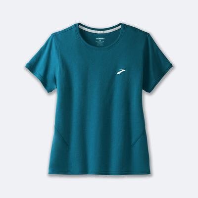 Brooks Distance Short Sleeve 2.0 μπλουζακια γυναικεια μπλε | GR809264