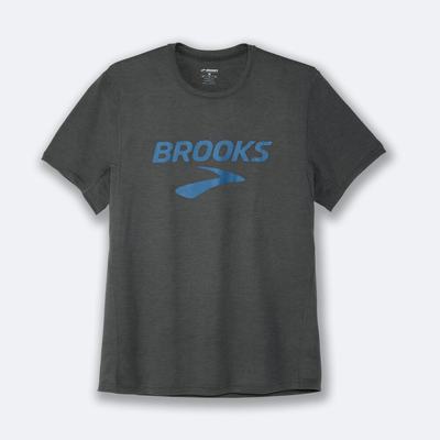 Brooks Distance σταμπεσ Short Sleeve μπλουζακια ανδρικα σκούρο | GR379608