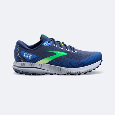 Brooks Divide 3 παπουτσια trail running ανδρικα μπλε/πρασινο/γκρι | GR789064