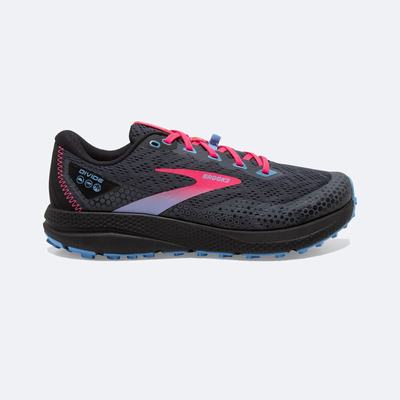 Brooks Divide 3 παπουτσια trail running γυναικεια μαυρα/ροζ | GR961302