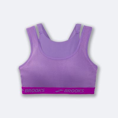 Brooks Drive Mesh Run Bra αθλητικα σουτιεν γυναικεια μωβ | GR486952