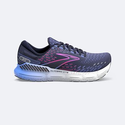 Brooks Glycerin GTS 20 παπουτσια για τρεξιμο γυναικεια σκουρο μπλε/μπλε/ροζ | GR471023