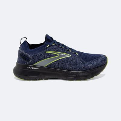 Brooks Glycerin StealthFit 20 παπουτσια για τρεξιμο ανδρικα μπλε/ανοιχτο πρασινο | GR962517