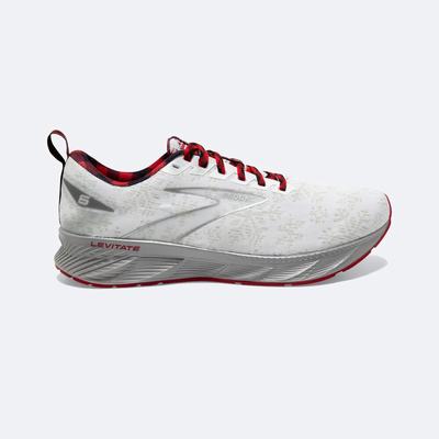 Brooks Levitate 6 παπουτσια για τρεξιμο ανδρικα ασπρα/κοκκινα/ασημι | GR942067