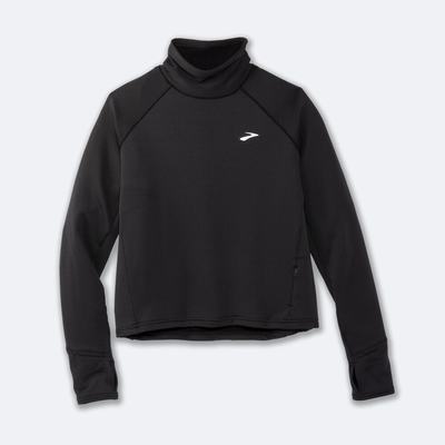 Brooks Notch Thermal Long Sleeve 2.0 μπλουζακια γυναικεια μαυρα | GR517602