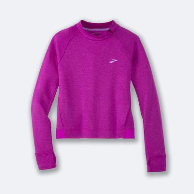 Brooks Notch Thermal Long Sleeve μπλουζακια γυναικεια ροζ | GR769481