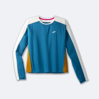 Brooks Sprint Free Long Sleeve 2.0 μπλουζακια γυναικεια μπλε | GR073294