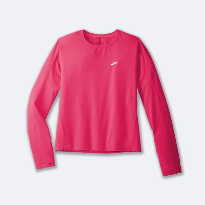 Brooks Sprint Free Long Sleeve 2.0 μπλουζακια γυναικεια ροζ | GR128594