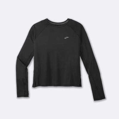 Brooks Sprint Free Long Sleeve μπλουζακια γυναικεια μαυρα | GR051296