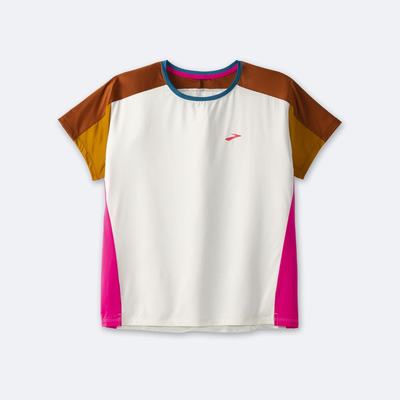 Brooks Sprint Free Short Sleeve 2.0 μπλουζακια γυναικεια ανοιχτο/φουξια | GR924685