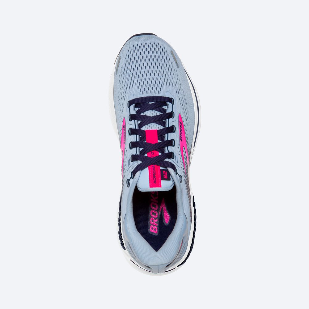 Brooks Adrenaline GTS 22 παπουτσια για τρεξιμο γυναικεια μπλε/σκουρο μπλε/ροζ | GR108627