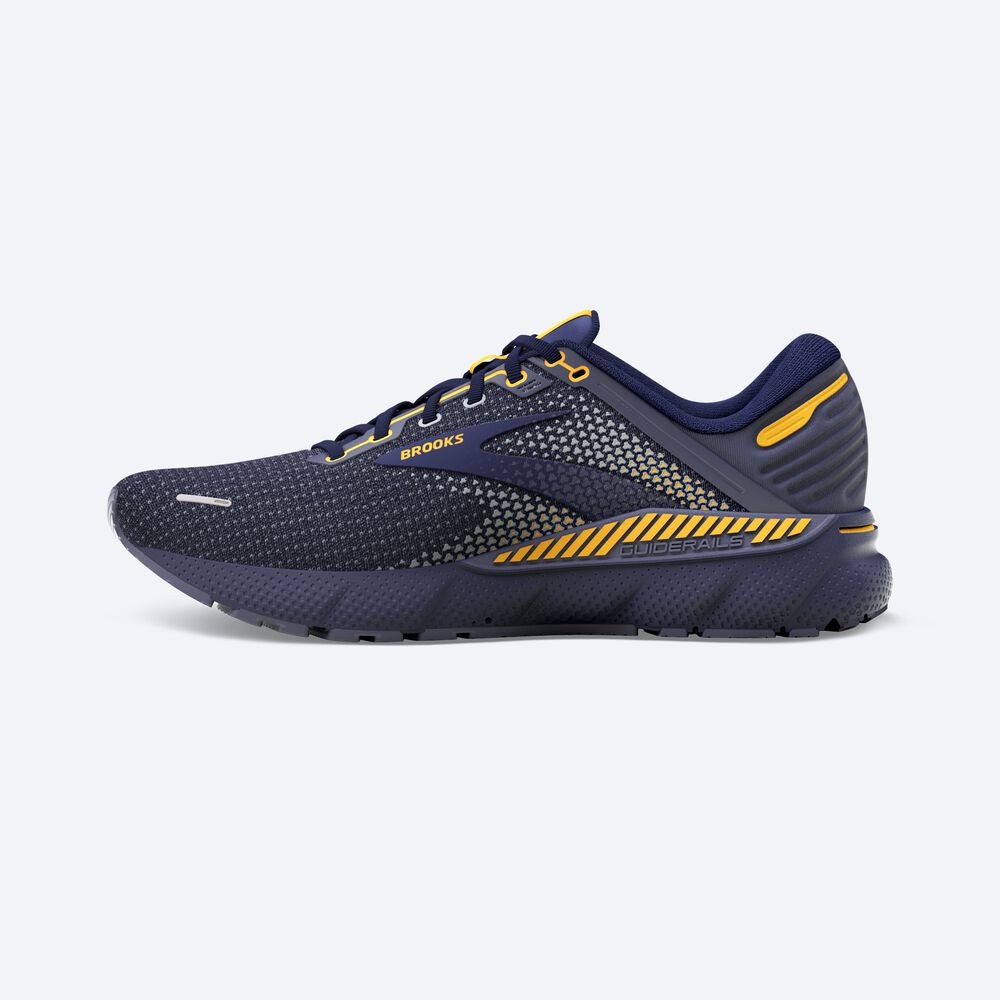 Brooks Adrenaline GTS 22 παπουτσια για τρεξιμο ανδρικα σκουρο μπλε/γκρι/πορτοκαλι με λουλουδια | GR146327