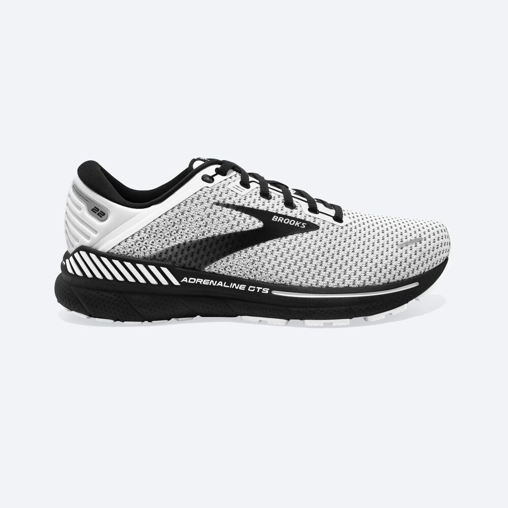 Brooks Adrenaline GTS 22 παπουτσια για τρεξιμο ανδρικα ασπρα/γκρι/μαυρα | GR296407