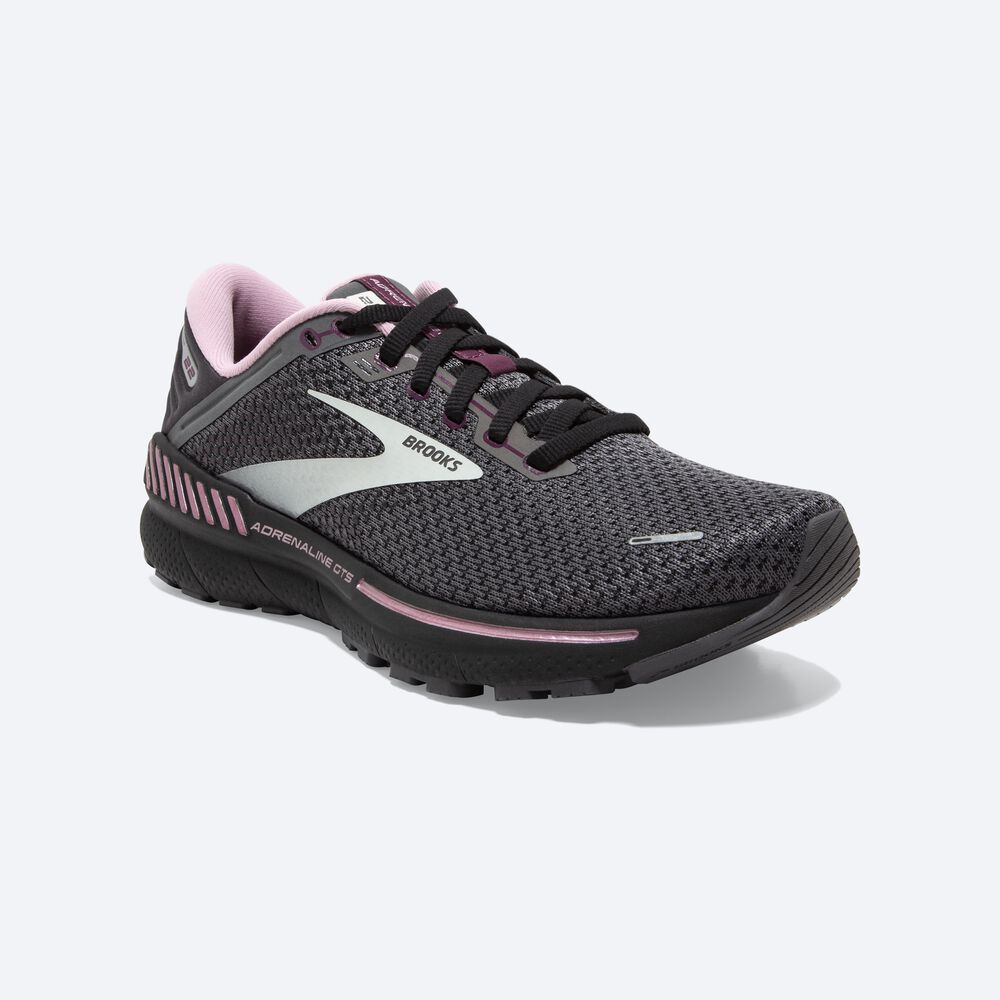 Brooks Adrenaline GTS 22 παπουτσια για τρεξιμο γυναικεια μαυρα/ανοιχτο πρασινο | GR324069