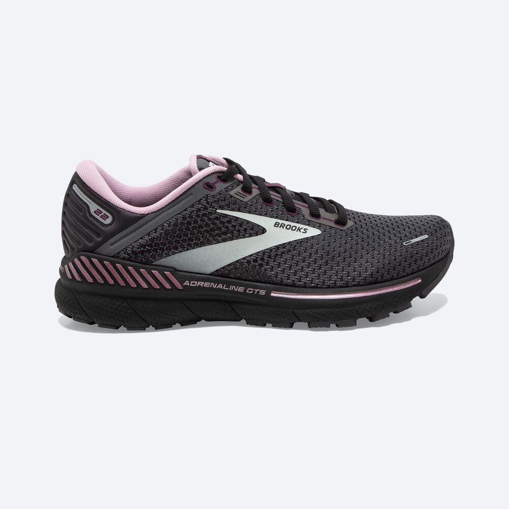 Brooks Adrenaline GTS 22 παπουτσια για τρεξιμο γυναικεια μαυρα/ανοιχτο πρασινο | GR324069