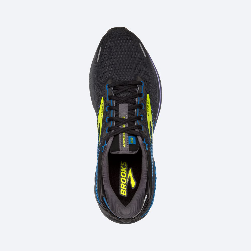 Brooks Adrenaline GTS 22 παπουτσια για τρεξιμο ανδρικα μαυρα/μπλε | GR329180