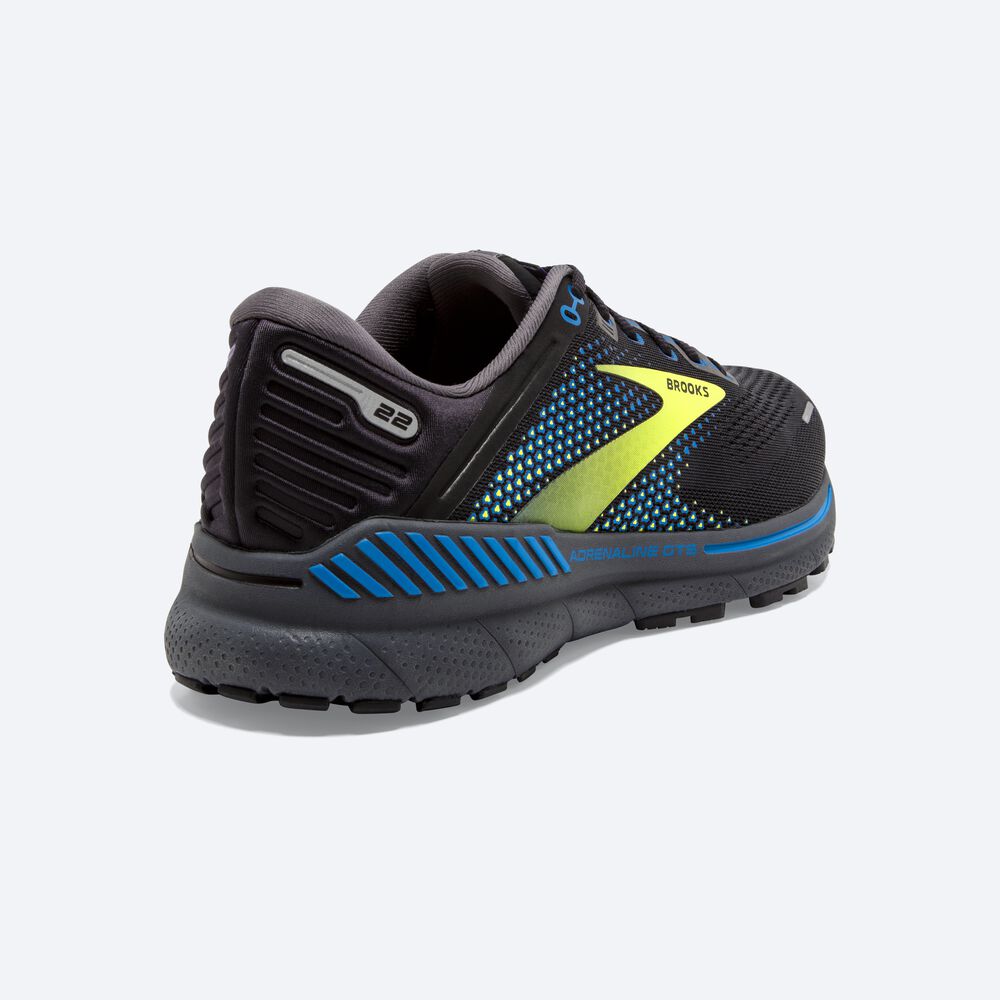 Brooks Adrenaline GTS 22 παπουτσια για τρεξιμο ανδρικα μαυρα/μπλε | GR329180