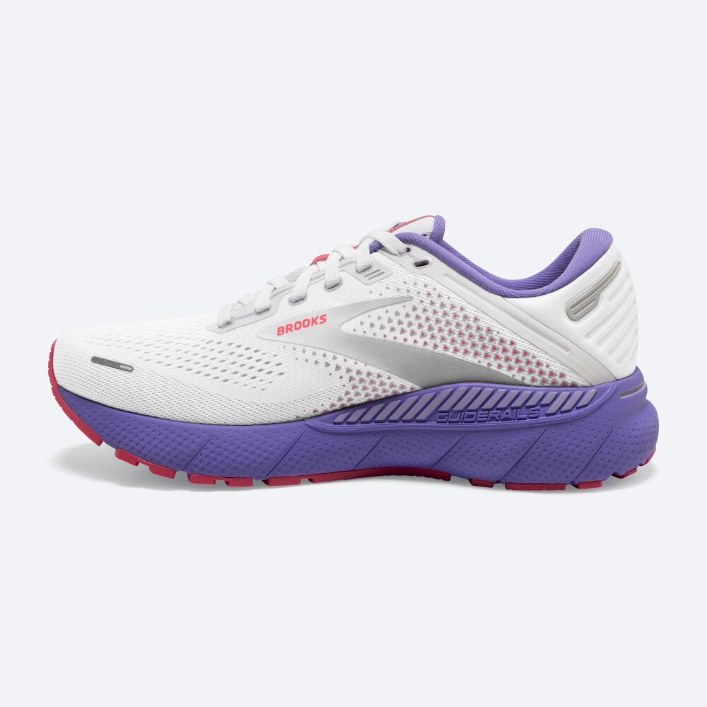 Brooks Adrenaline GTS 22 παπουτσια για τρεξιμο γυναικεια ασπρα/κοραλι/μωβ | GR365427