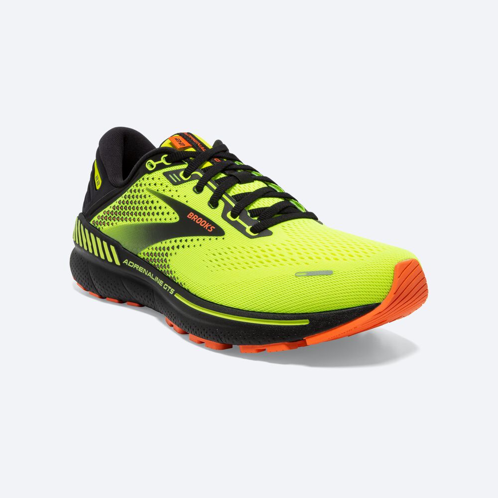 Brooks Adrenaline GTS 22 παπουτσια για τρεξιμο ανδρικα κίτρινα/μαυρα | GR375109