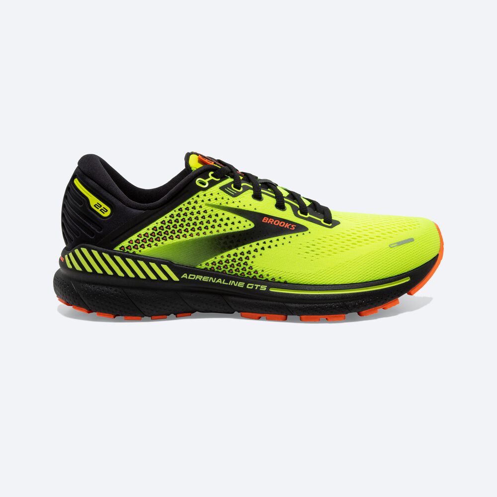 Brooks Adrenaline GTS 22 παπουτσια για τρεξιμο ανδρικα κίτρινα/μαυρα | GR375109