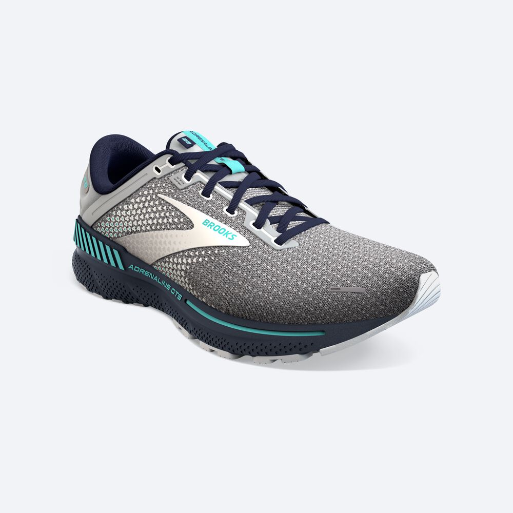 Brooks Adrenaline GTS 22 παπουτσια για τρεξιμο γυναικεια γκρι/σκουρο μπλε | GR495127