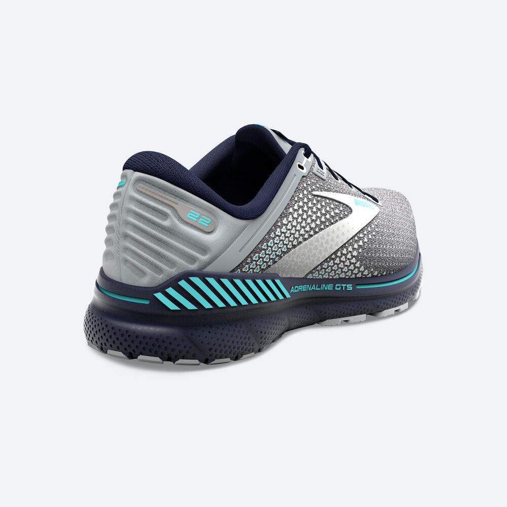 Brooks Adrenaline GTS 22 παπουτσια για τρεξιμο γυναικεια γκρι/σκουρο μπλε | GR495127