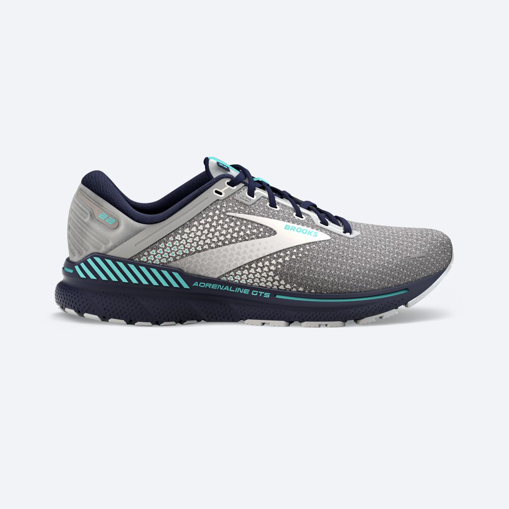 Brooks Adrenaline GTS 22 παπουτσια για τρεξιμο γυναικεια γκρι/σκουρο μπλε | GR495127