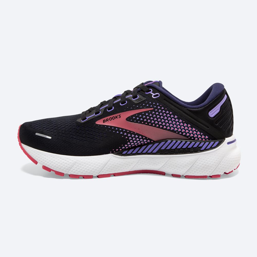 Brooks Adrenaline GTS 22 παπουτσια για τρεξιμο γυναικεια μαυρα/μωβ/κοραλι | GR512963