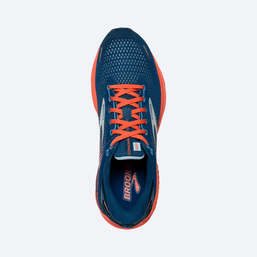 Brooks Adrenaline GTS 22 παπουτσια για τρεξιμο ανδρικα μπλε/ανοιχτο μπλε/πορτοκαλι | GR612953