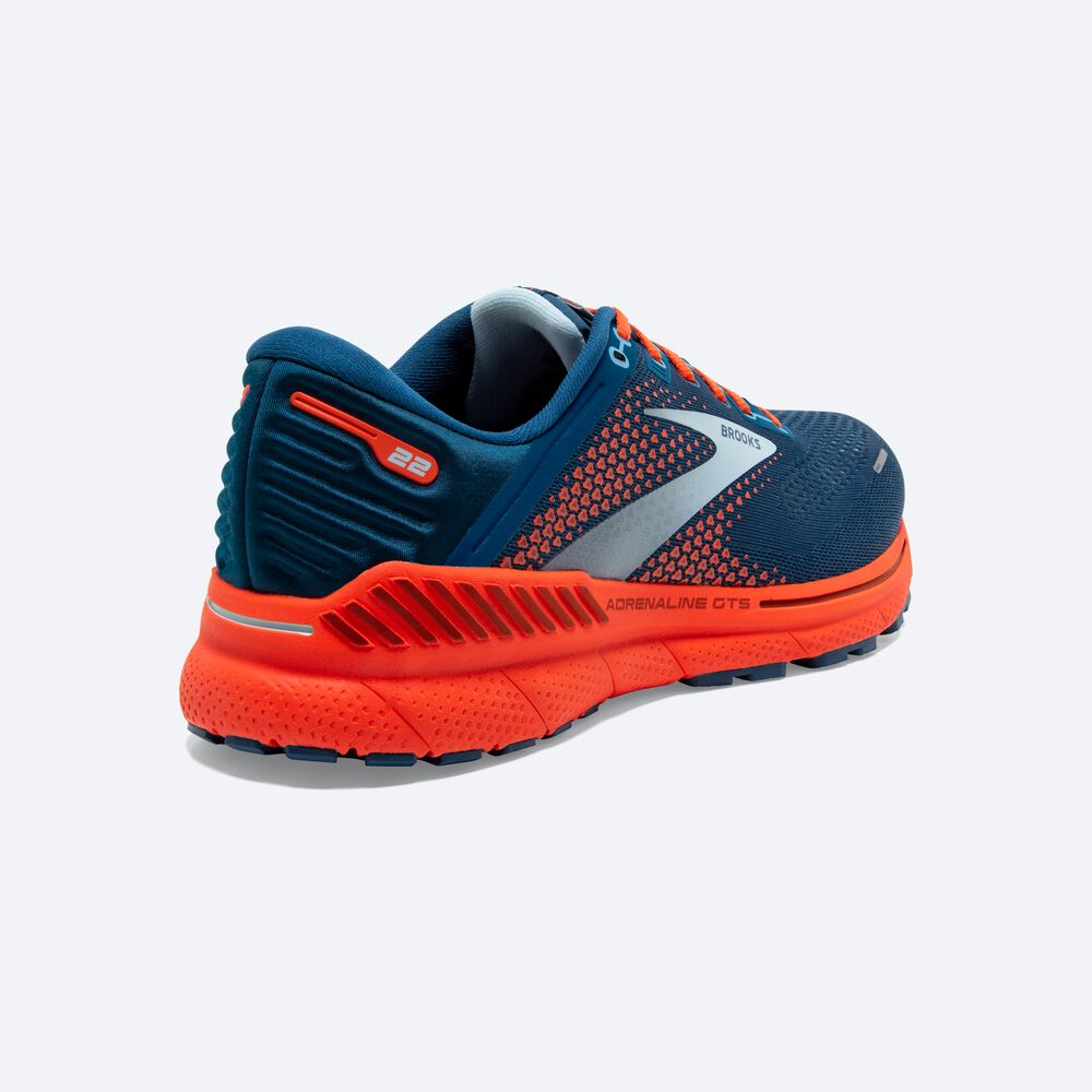 Brooks Adrenaline GTS 22 παπουτσια για τρεξιμο ανδρικα μπλε/ανοιχτο μπλε/πορτοκαλι | GR612953