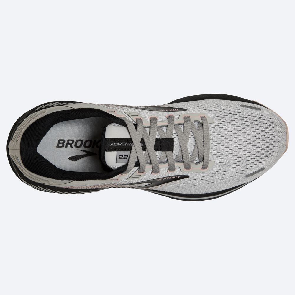 Brooks Adrenaline GTS 22 παπουτσια για τρεξιμο γυναικεια γκρι/ροζ/μαυρα | GR642975