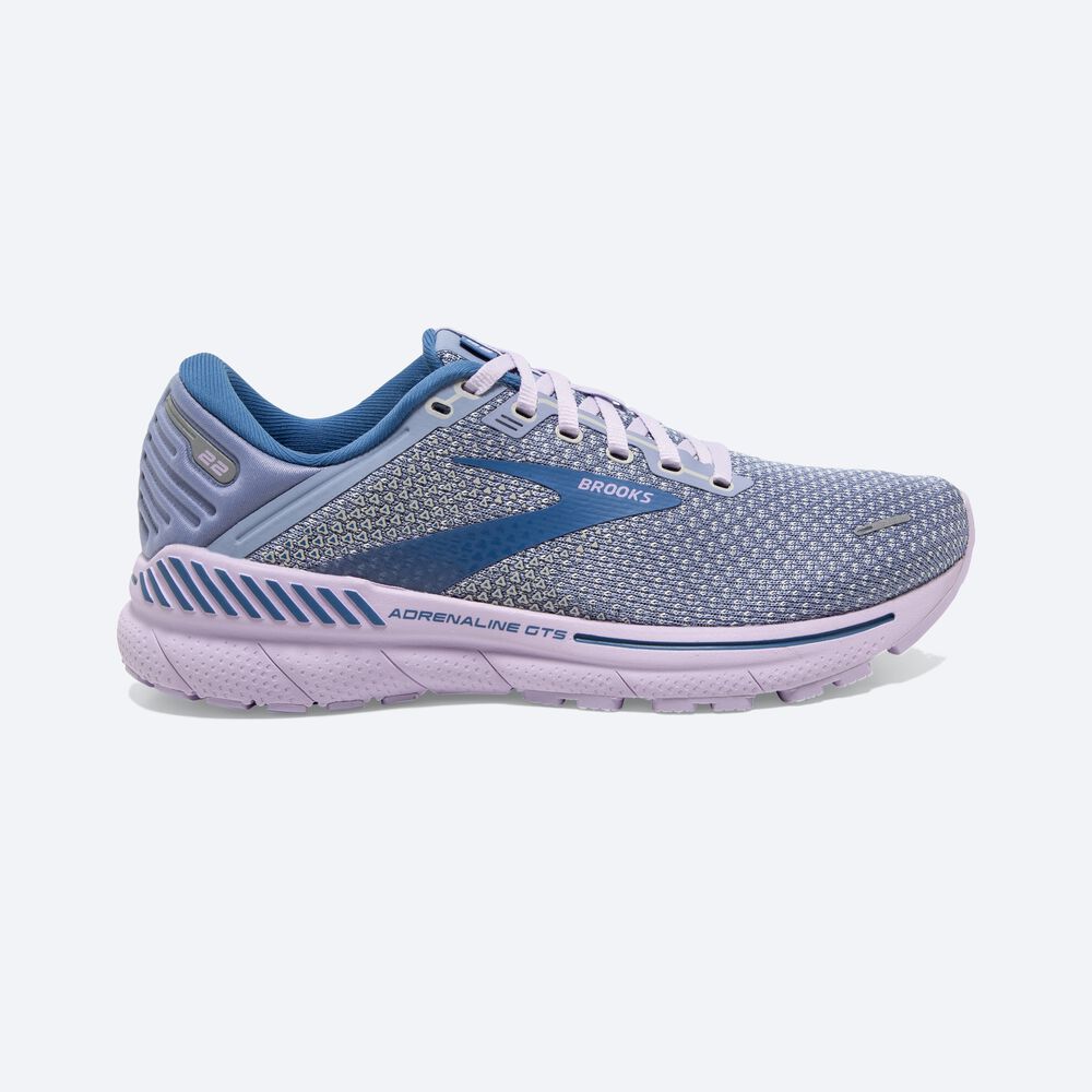 Brooks Adrenaline GTS 22 παπουτσια για τρεξιμο γυναικεια μωβ/μπλε | GR736598