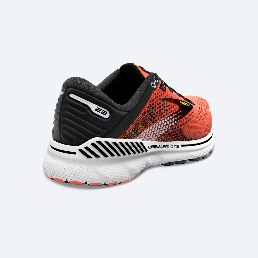 Brooks Adrenaline GTS 22 παπουτσια για τρεξιμο ανδρικα πορτοκαλι/μαυρα/ασπρα | GR748259