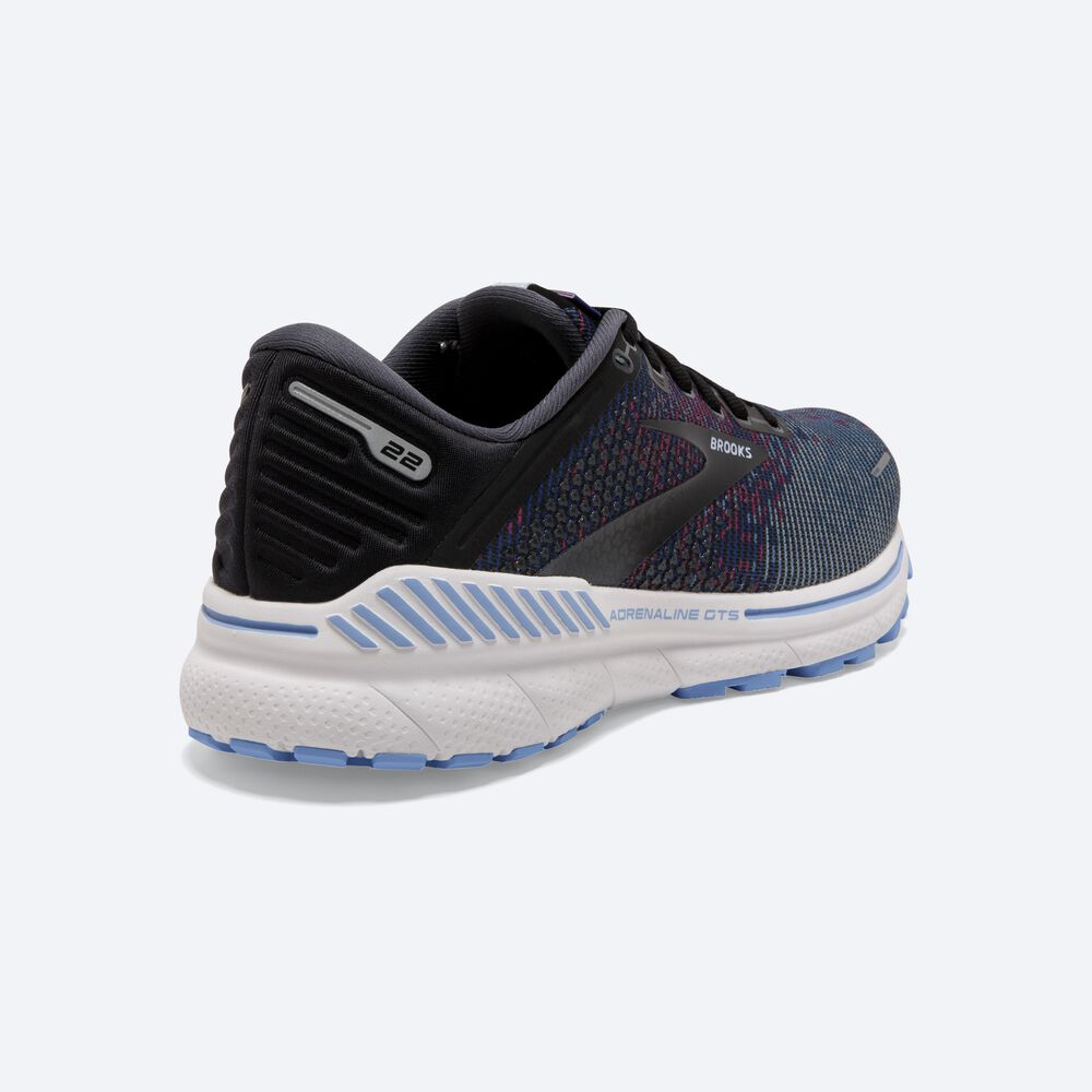 Brooks Adrenaline GTS 22 παπουτσια για τρεξιμο γυναικεια λεβάντα/μαυρα/γκρι | GR801752