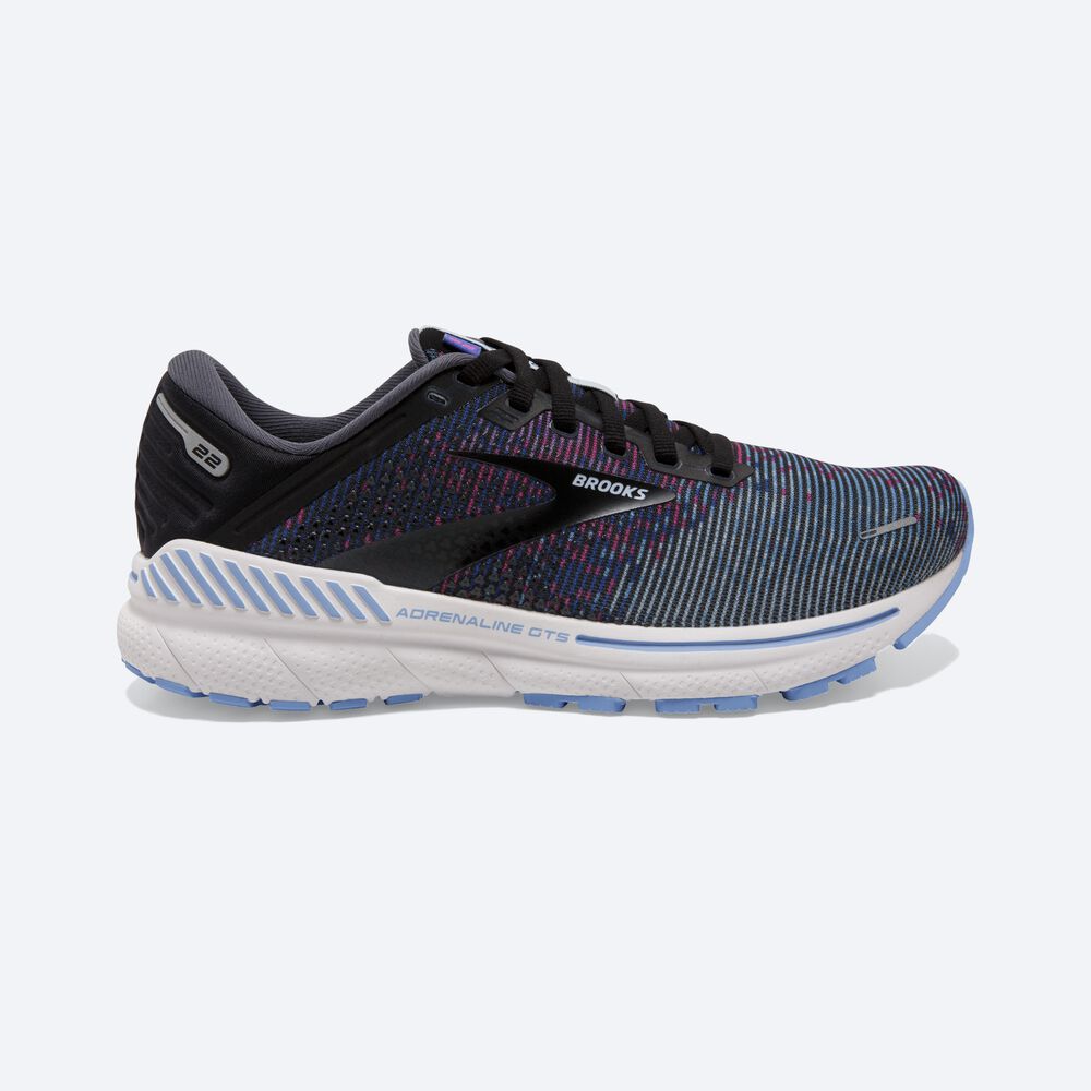 Brooks Adrenaline GTS 22 παπουτσια για τρεξιμο γυναικεια λεβάντα/μαυρα/γκρι | GR801752