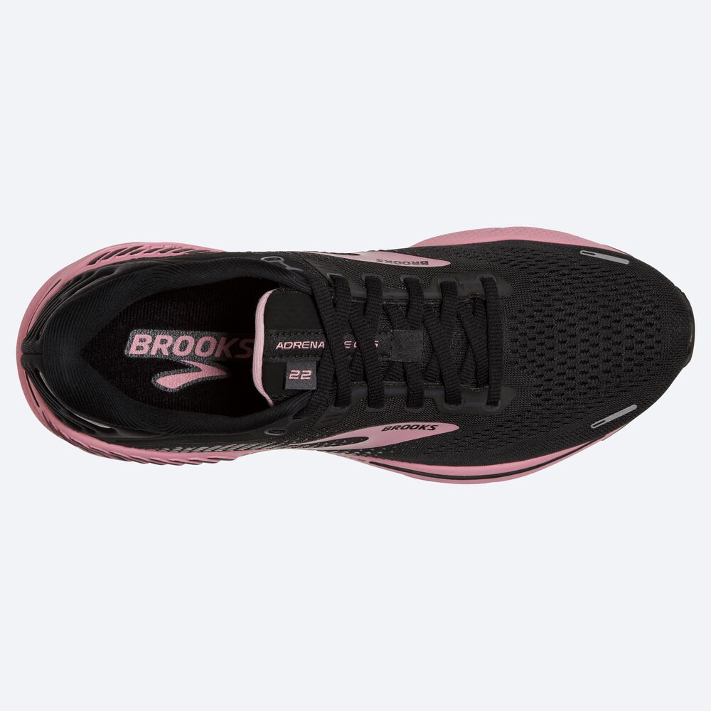 Brooks Adrenaline GTS 22 παπουτσια για τρεξιμο γυναικεια μαυρα/ασημι | GR846723