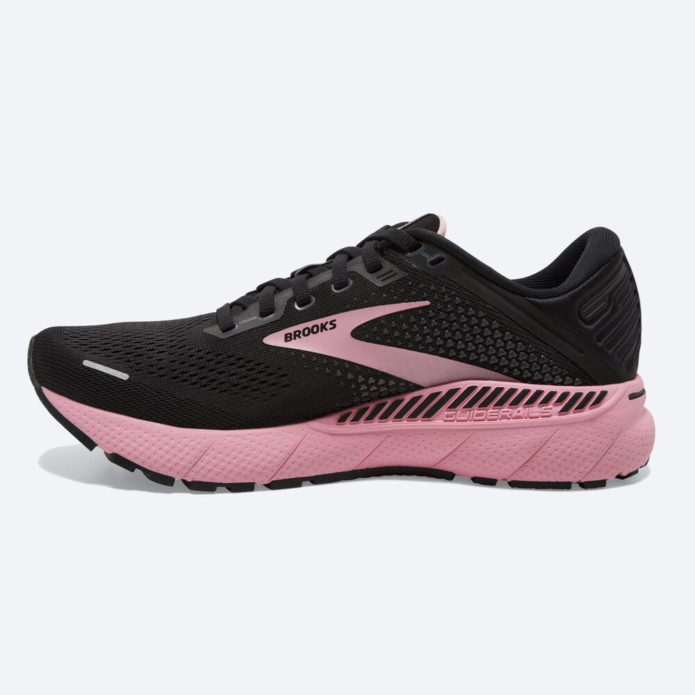 Brooks Adrenaline GTS 22 παπουτσια για τρεξιμο γυναικεια μαυρα/ασημι | GR846723