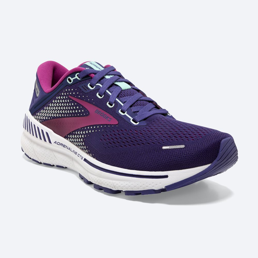 Brooks Adrenaline GTS 22 παπουτσια για τρεξιμο γυναικεια σκουρο μπλε/πρασινο/ροζ | GR928714