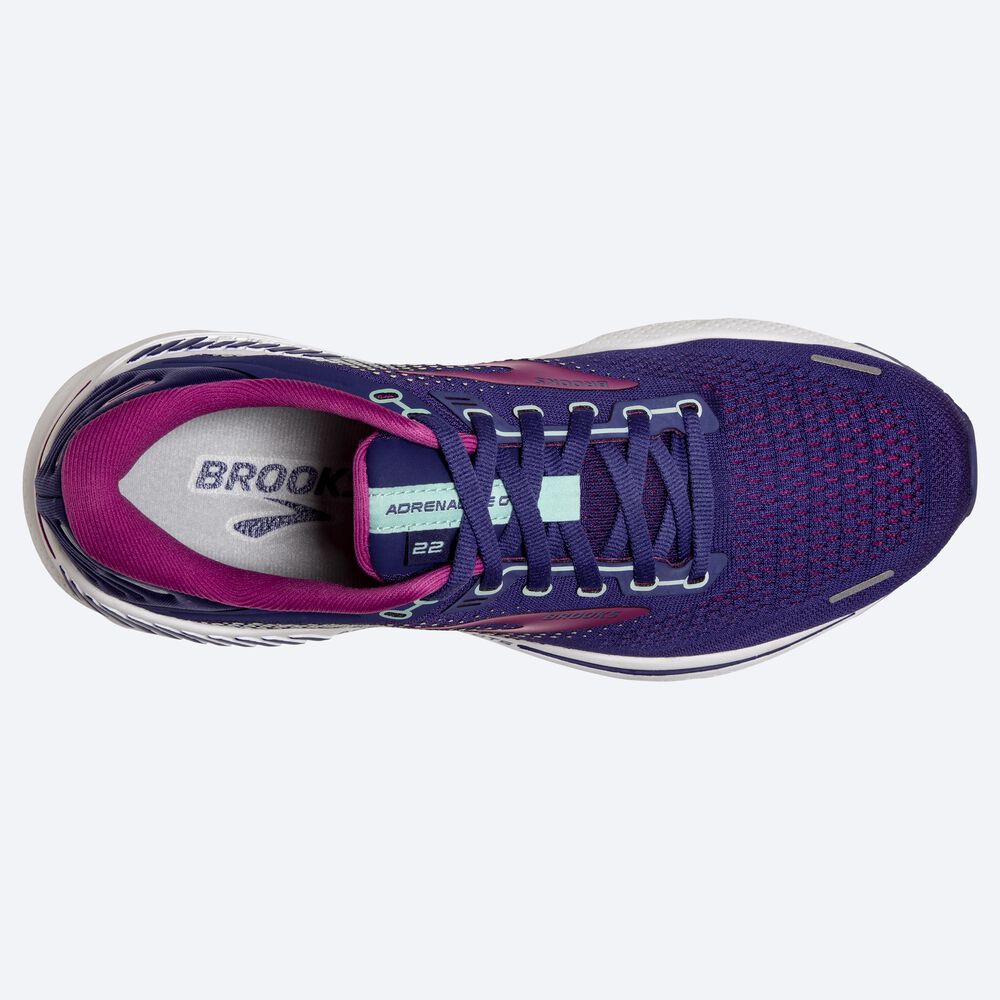 Brooks Adrenaline GTS 22 παπουτσια για τρεξιμο γυναικεια σκουρο μπλε/πρασινο/ροζ | GR928714