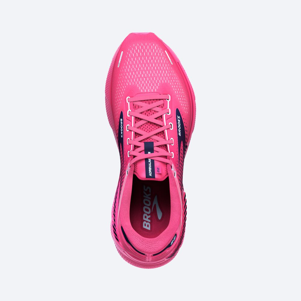 Brooks Adrenaline GTS 22 παπουτσια για τρεξιμο γυναικεια ροζ/σκουρο μπλε/μπλε | GR984305