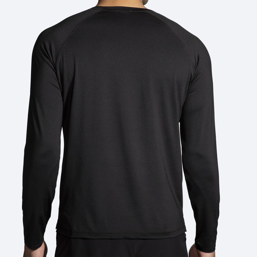 Brooks Atmosphere Long Sleeve 2.0 μπλουζακια ανδρικα μαυρα | GR840175