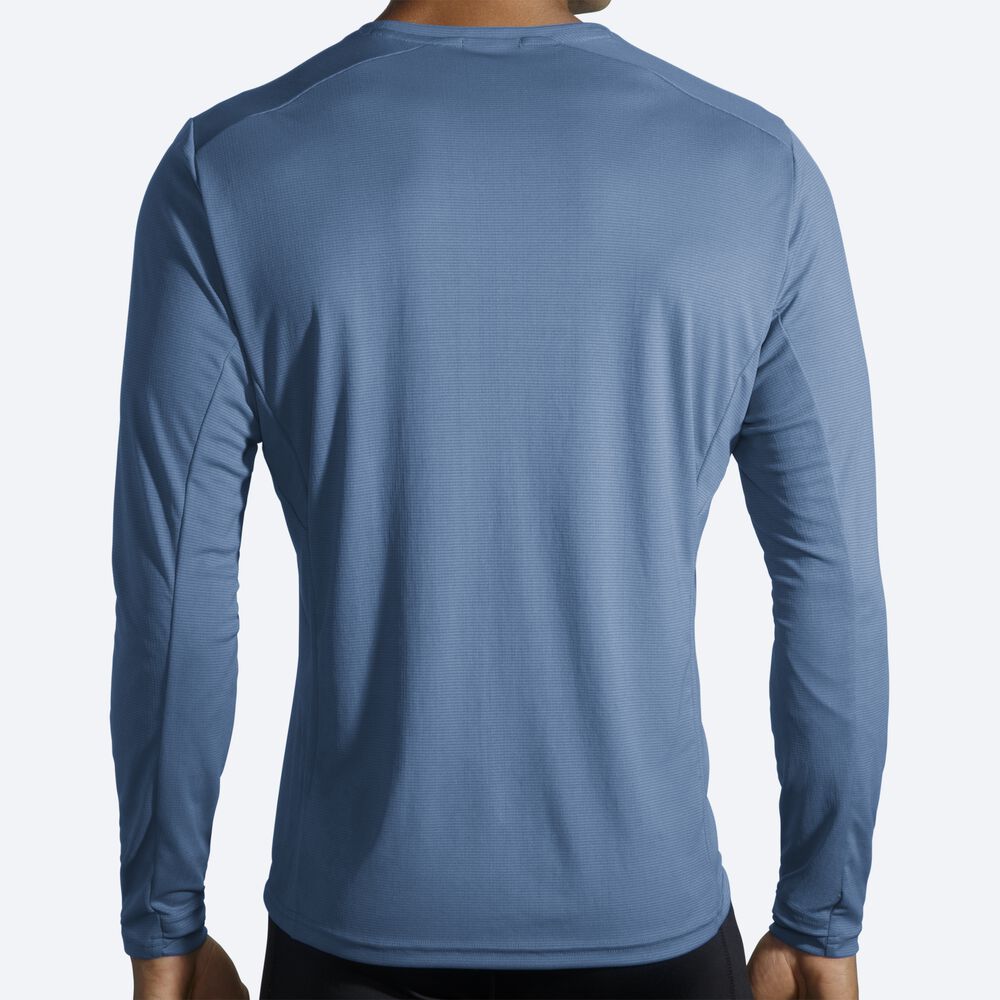 Brooks Atmosphere Long Sleeve μπλουζακια ανδρικα μπλε | GR280471